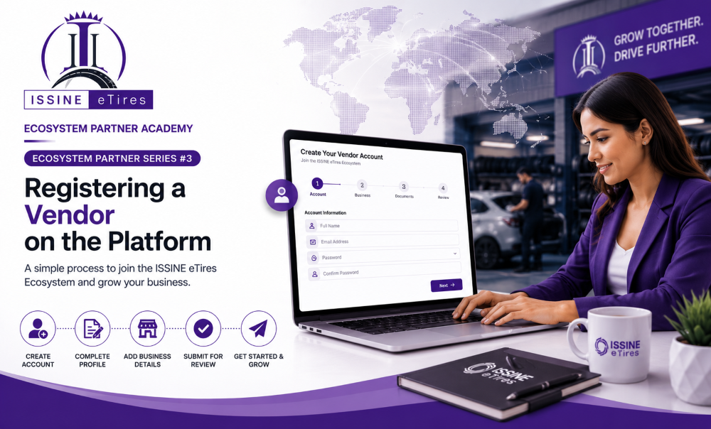 ISSINE eTires Ecosystem Partner Series #3: Registering a Vendor on the Platform
